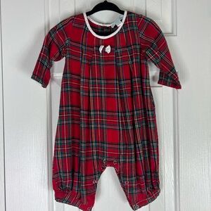 La Fleur & Le Papillon Girls Plaid Romper Size 6m